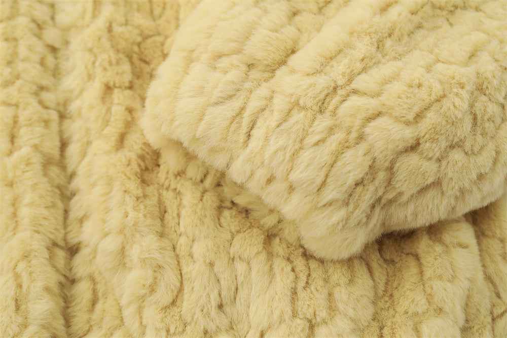 Cozy Cartoon Rabbit Ear Hooded Fur Jacket
