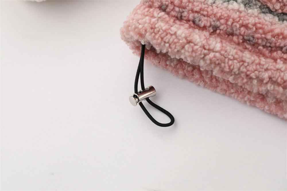 Soft Striped Winter Cartoon Rabbit Hooded Sweatshirt