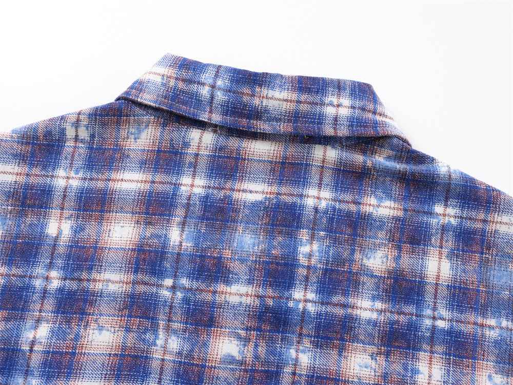 Y2K Men Retro Plaid Long Sleeve Casual Shirt