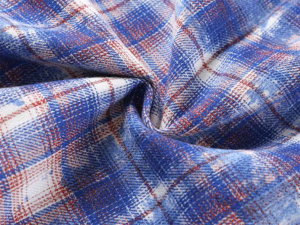 Y2K Men Retro Plaid Long Sleeve Casual Shirt