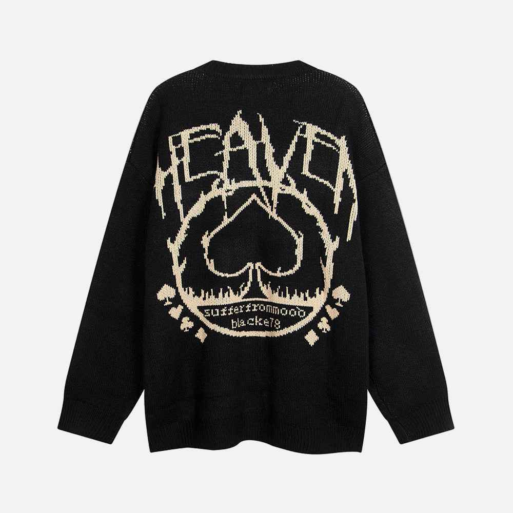 Cozy Oversized Letter Embroidered Sweater