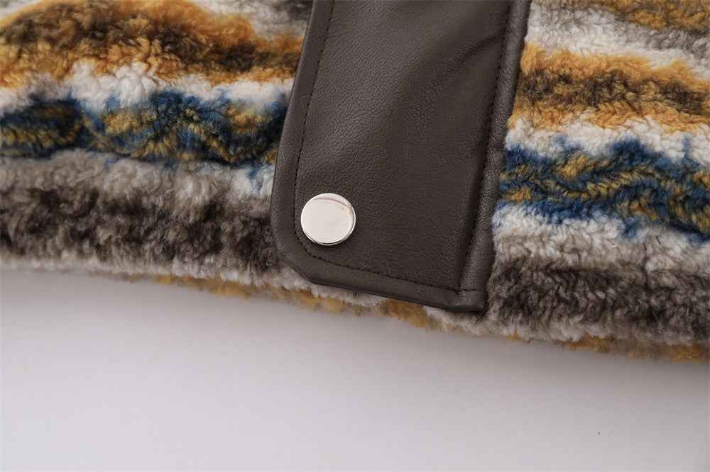 Cozy Flattering High Neck Fleece Furry Jacket