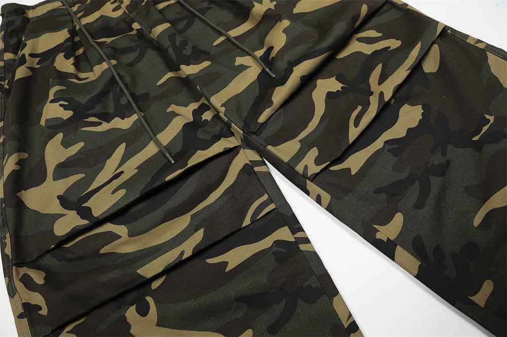 Streetwear Vibrant Camo Loose Wide Leg Pants