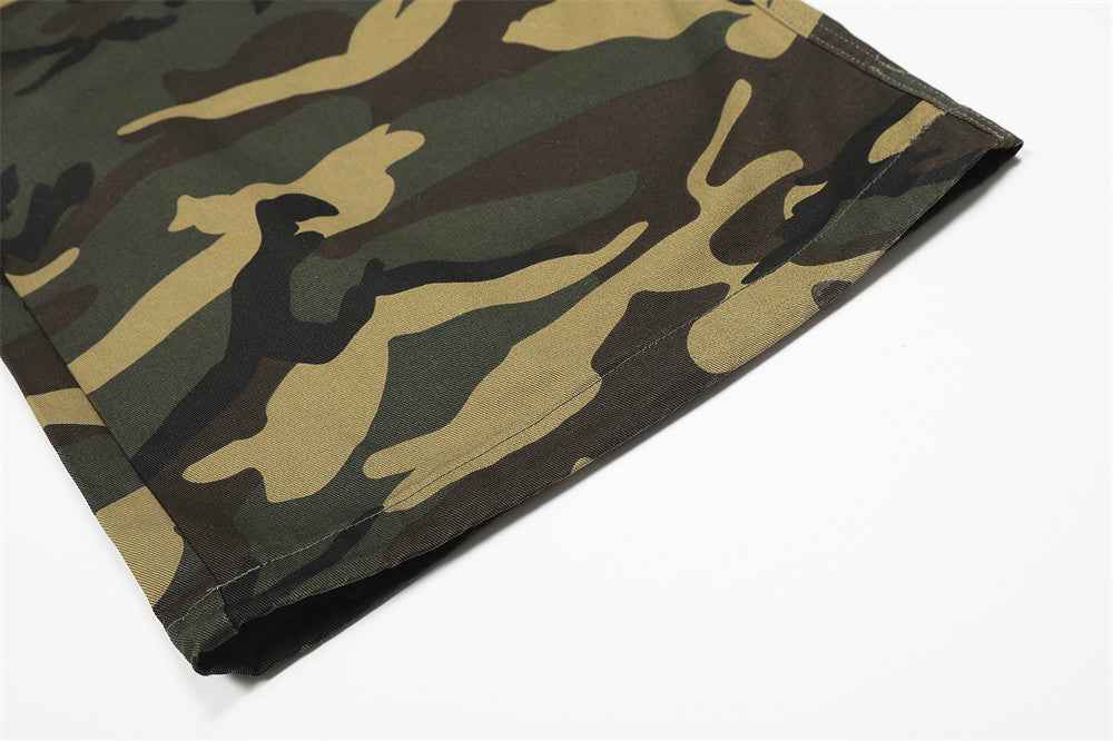 Streetwear Vibrant Camo Loose Wide Leg Pants