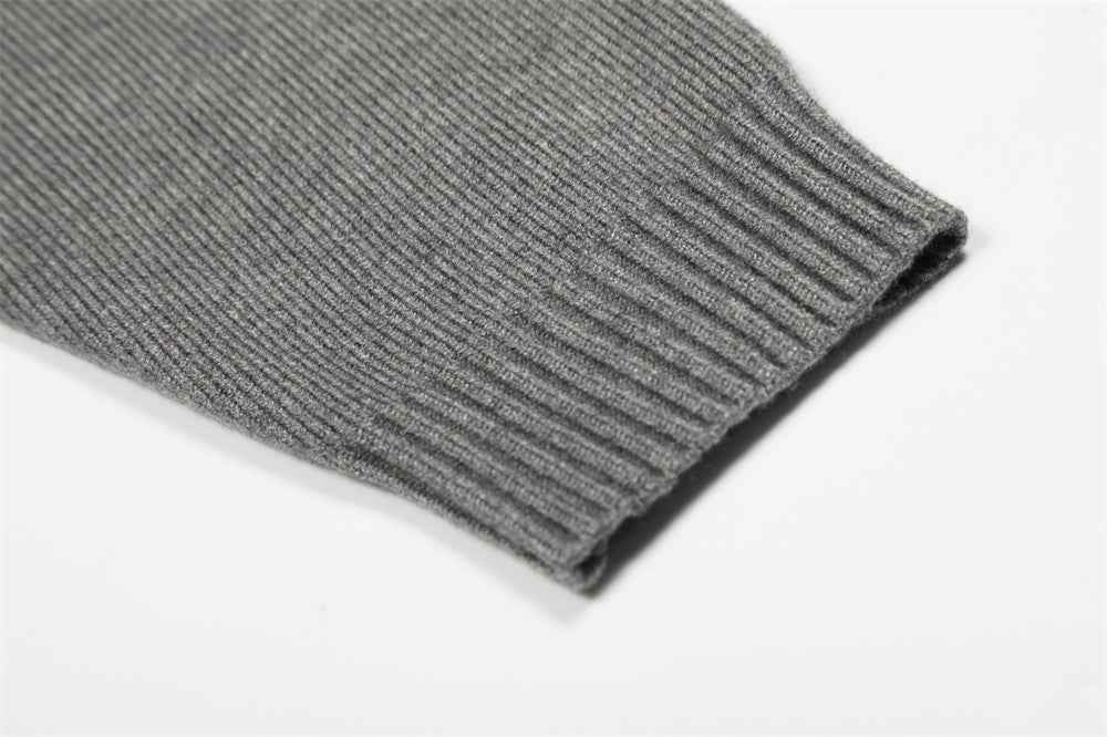 Retro Stylish High Collar Knit Zip-Up Cardigan
