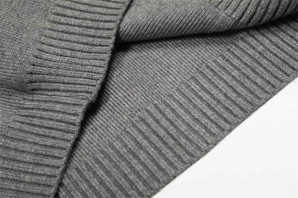 Retro Stylish High Collar Knit Zip-Up Cardigan