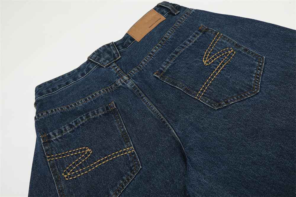 Breathable Streetwear Wide Leg High Waist Jeans