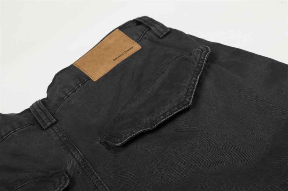 Durable Streetwear Loose Fit Pleated Cargo Pants