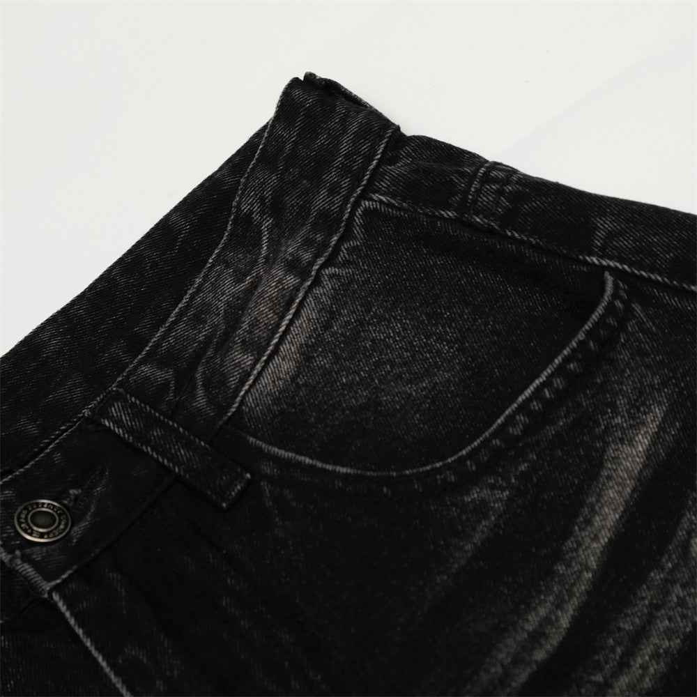 Gothic Trendy Distressed Punk Loose Wide Leg Jeans