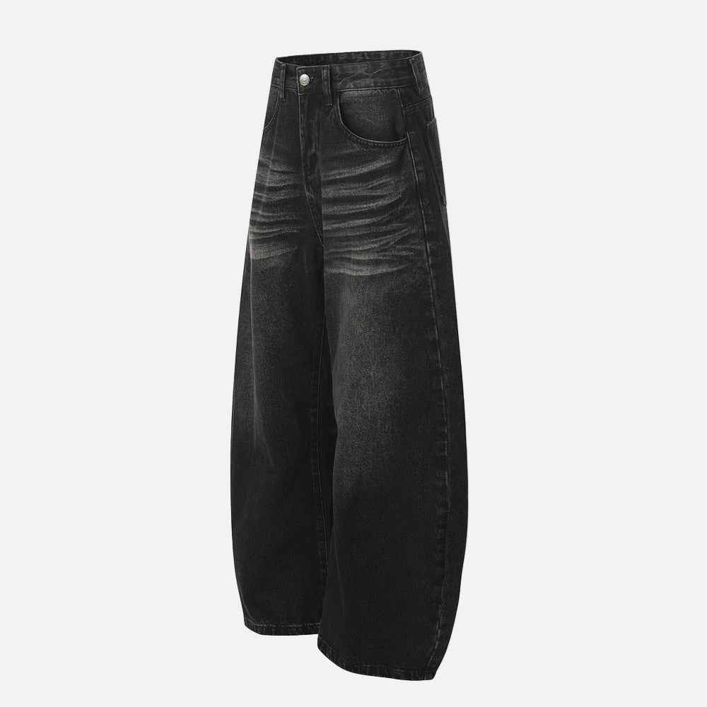 Gothic Trendy Distressed Punk Loose Wide Leg Jeans
