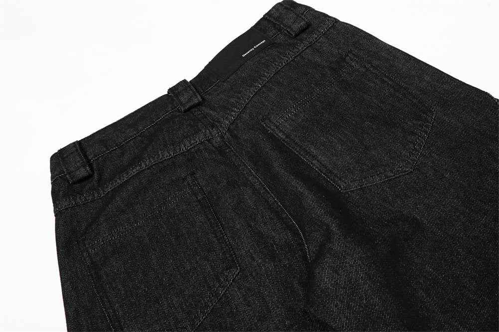 Stylish Deconstructed Pleated Wide Leg Jeans