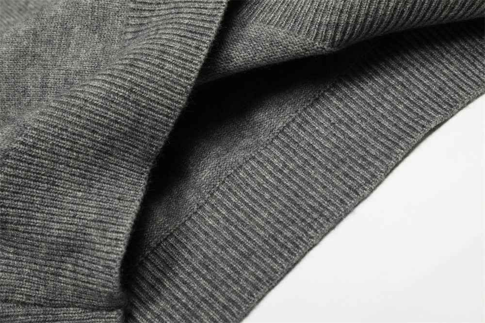 Stylish Solid Color Oversized Hooded Knit Cardigan