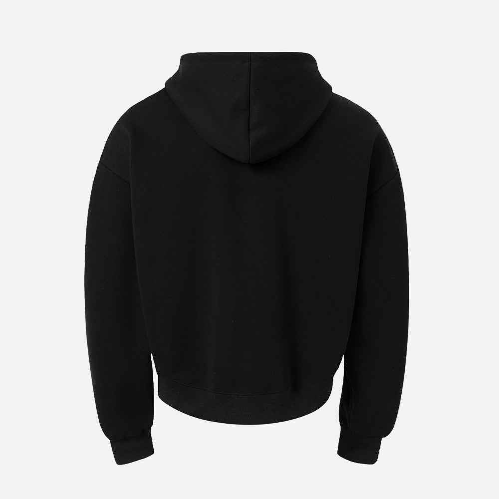 Heavyweight Metal Studs Zip-Up Hooded Sweatshirt