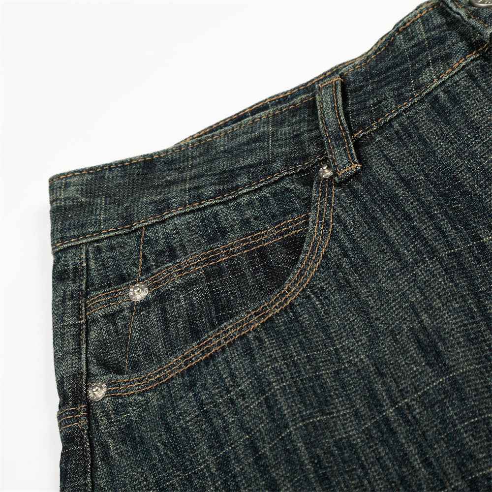 Flattering Streetwear Nostalgic Denim Straight Leg Jeans