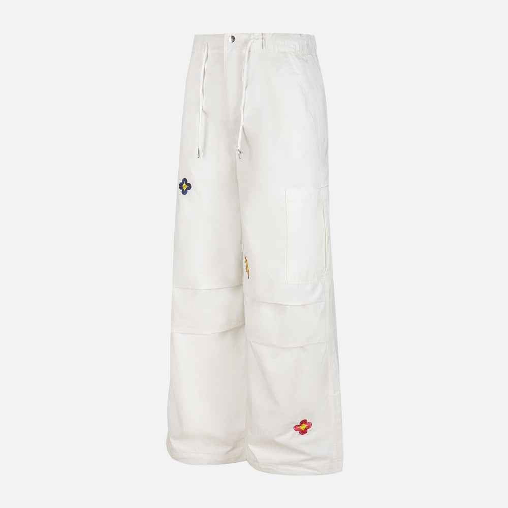 Stylish European Star Embroidered Wide Leg Pants