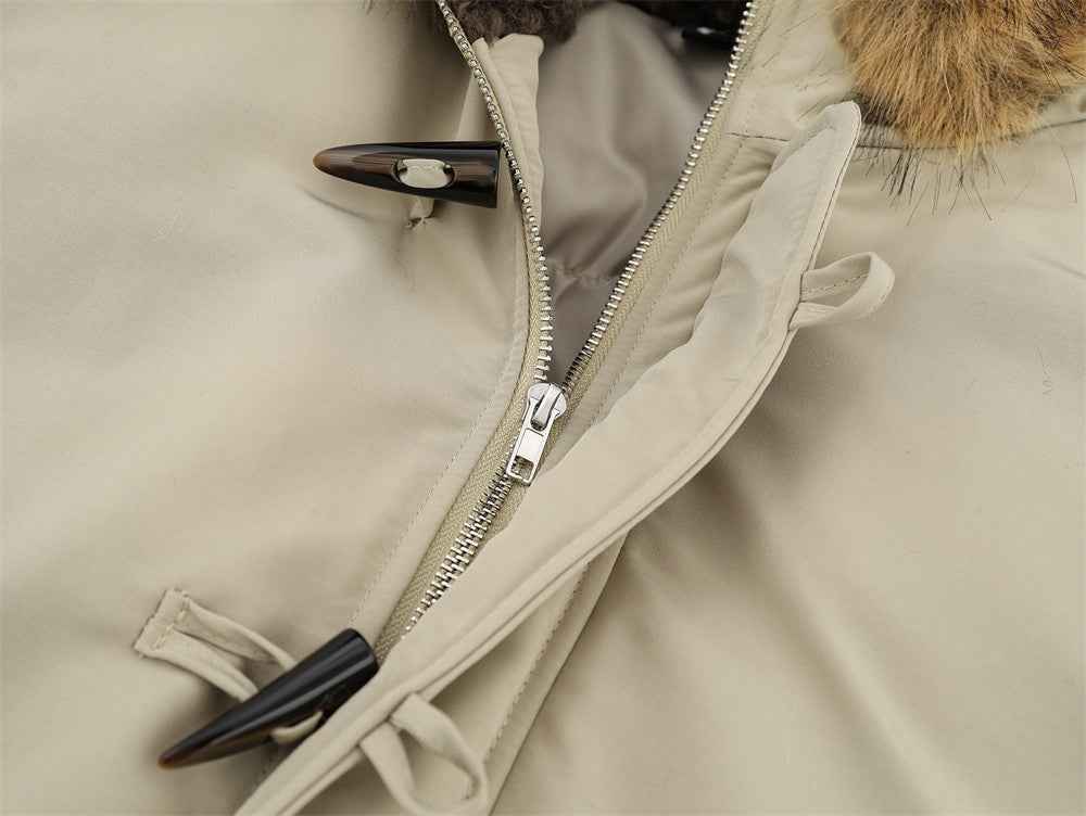 Heavyweight Winter Zipper Hooded Bomber Jacket