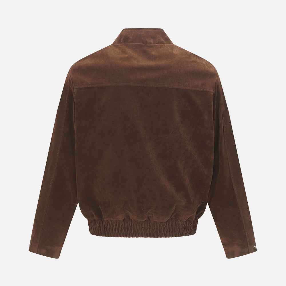 Warm Punk European Style Casual Zip-Up Woven Jacket