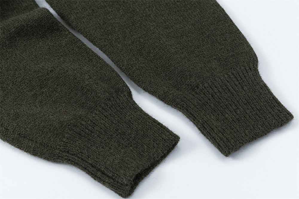 Trendy Loose Fit Ripped Crewneck Sweater