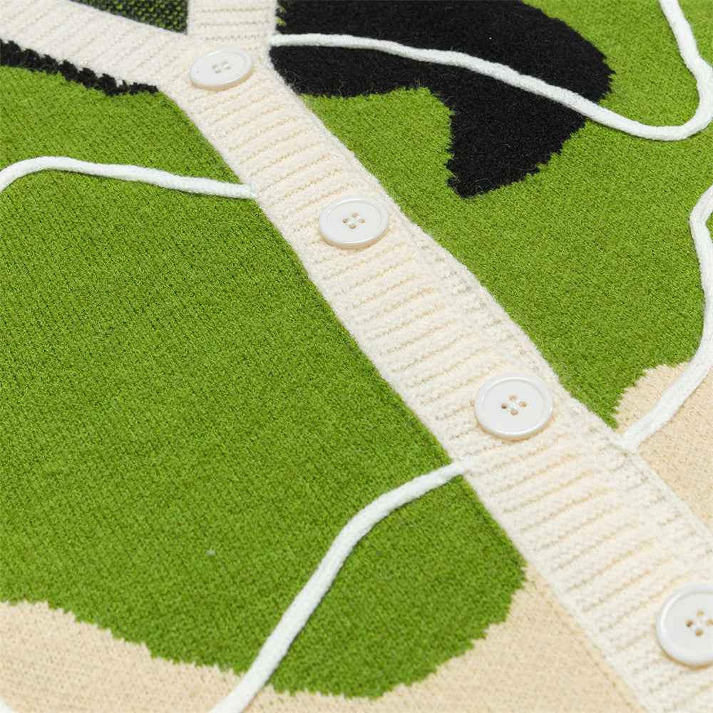Irregular V-Neck Knitted Sweater Vest