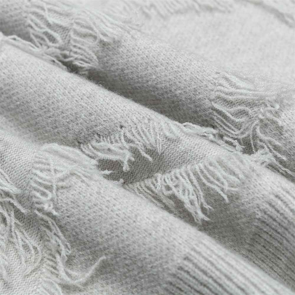 Fashionable Jacquard Crewneck Knitted Sweater