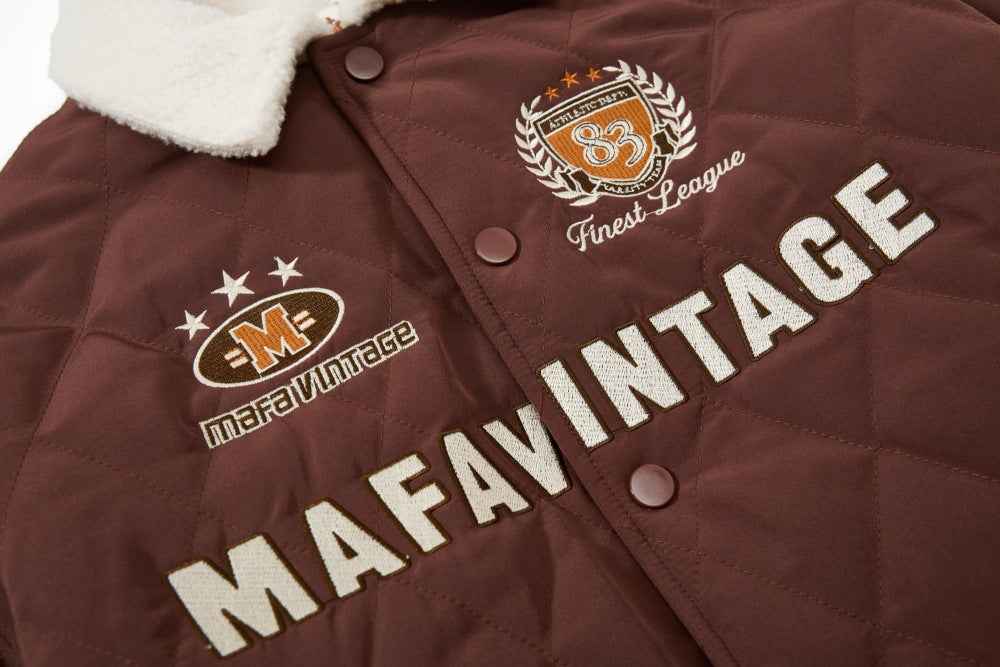 Embroidered American Badge Baseball Jacket