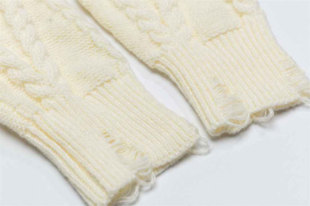 Streetwear Twisted Crewneck Loose Fit Sweater