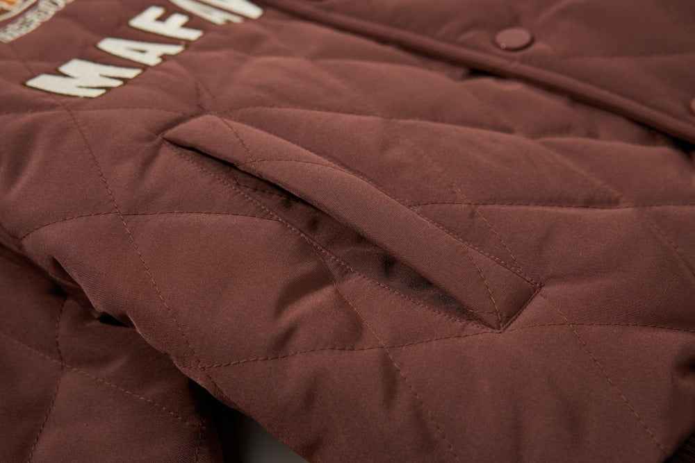 Embroidered American Badge Baseball Jacket