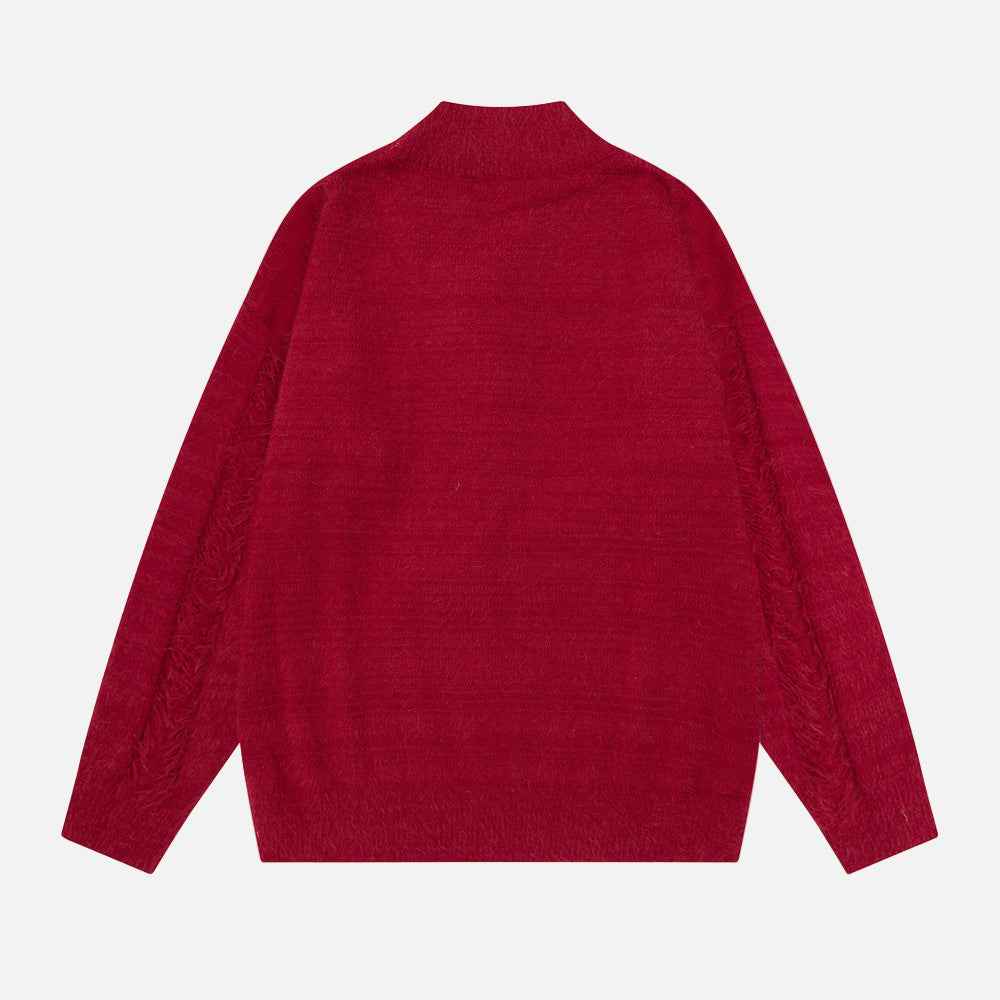 Y2K Stylish Loose Tassel V-Neck Sweater