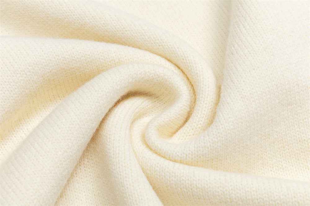 Stylish Oversized Pearl Detail Round Neck Sweater