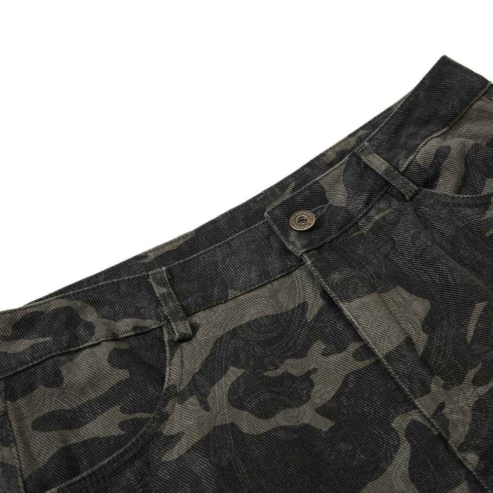 Classic Camouflage WorkWear Wide Leg Cargo Pants