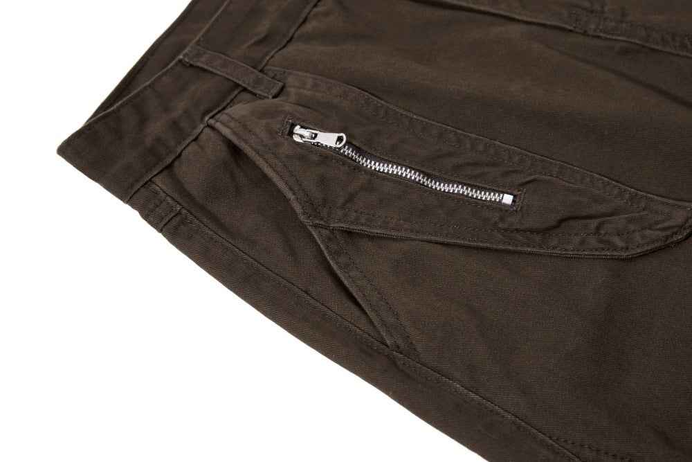 High Street Zipper Pocket Wide Leg Pants