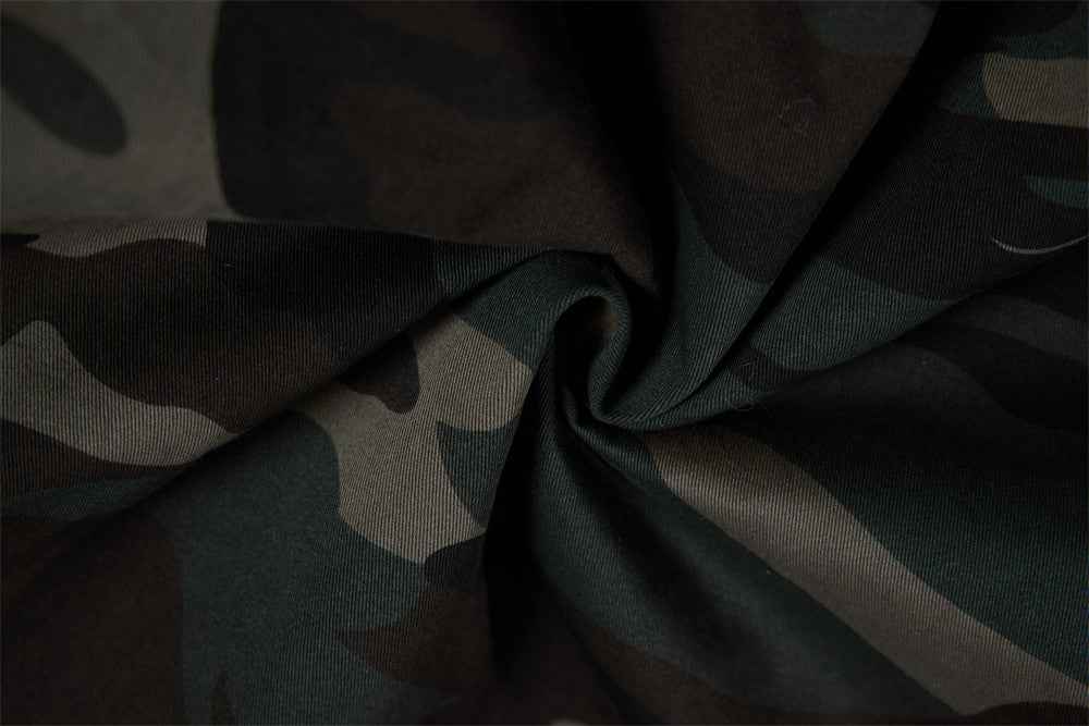Stylish Camouflage Baseball Collar Padded Jacket