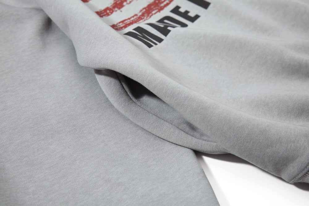 Spring Retro American Stripe Printed Hoodie