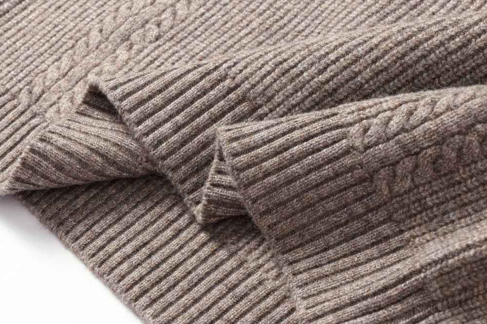 Plush Loose Half Button Round Neck Sweater