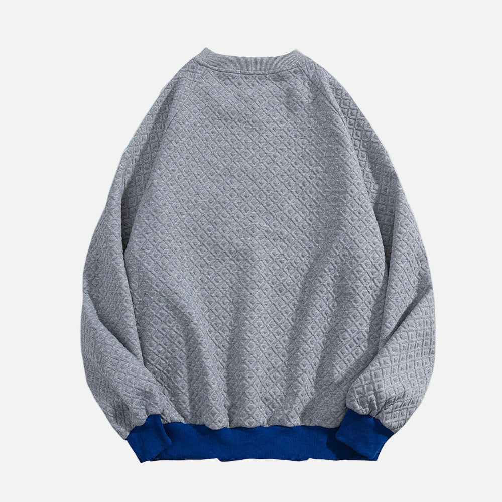 Embroidered American Style Round Neck Sweatshirt