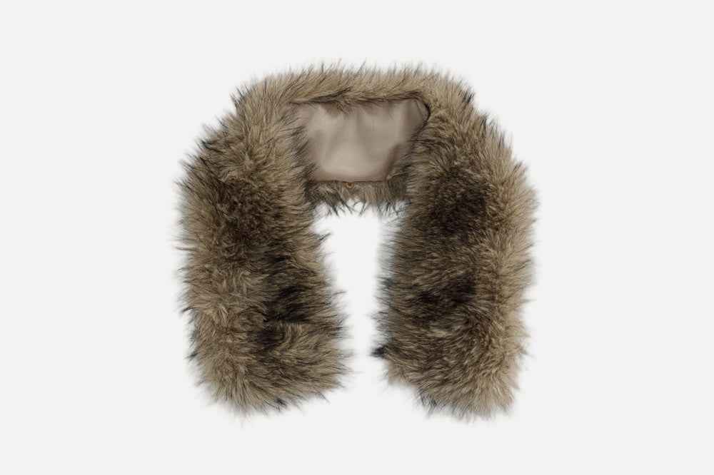 Chic Retro Camouflage Faux Furr Hooded Jacket