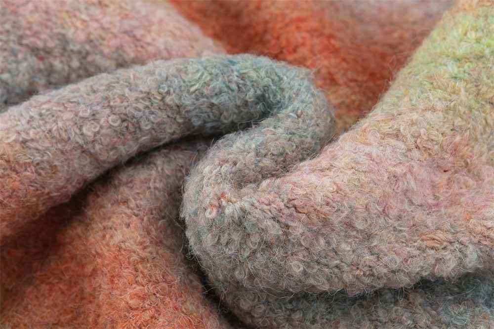 Lazy Style Colorful Gradient Knitwear Cardigan