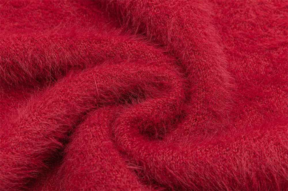 Y2K Soft Waxy Loose V-Neck Knit Sweater
