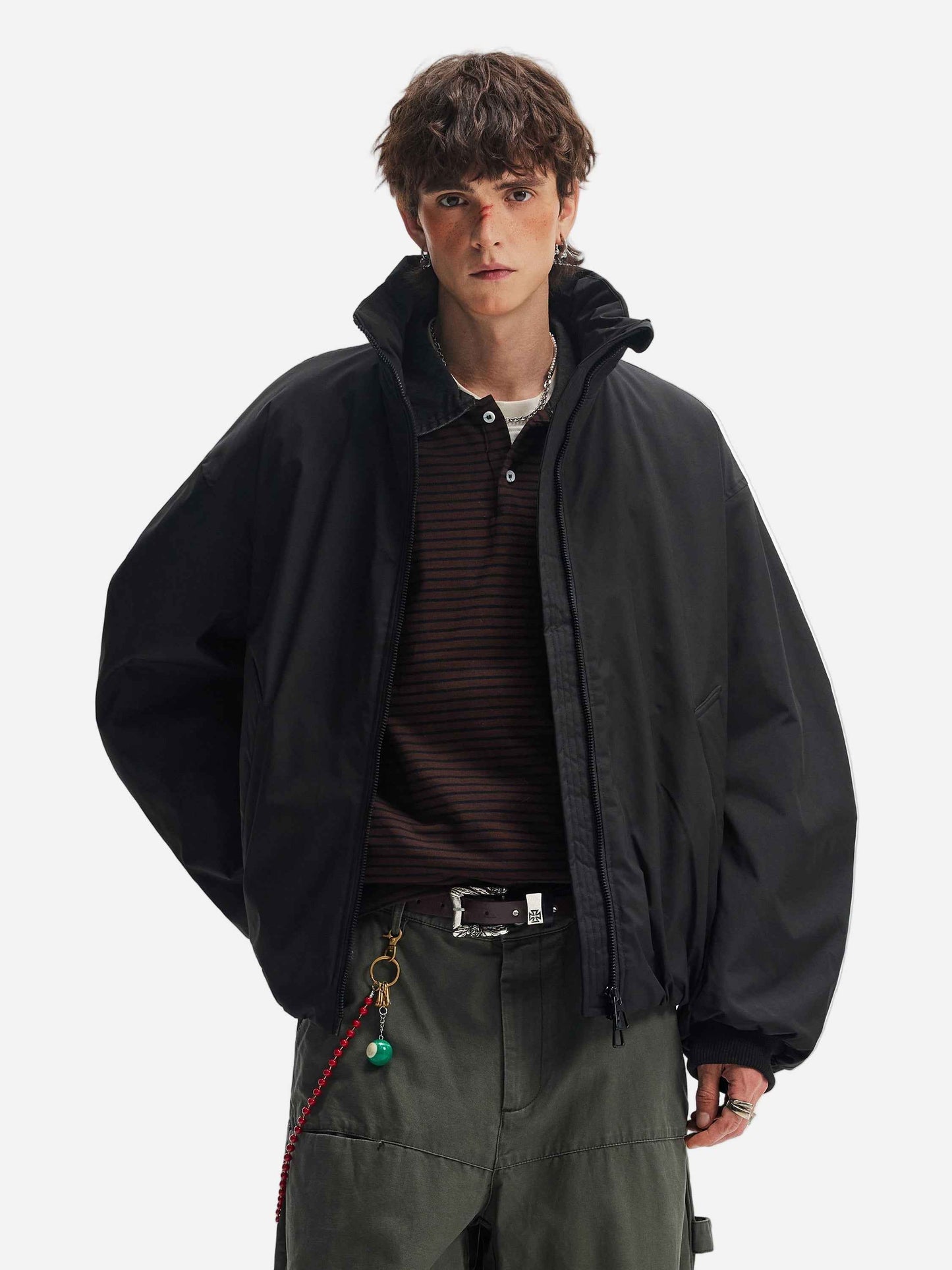 Stylish Cleanfit Warm Double Zipper Cotton Jacket