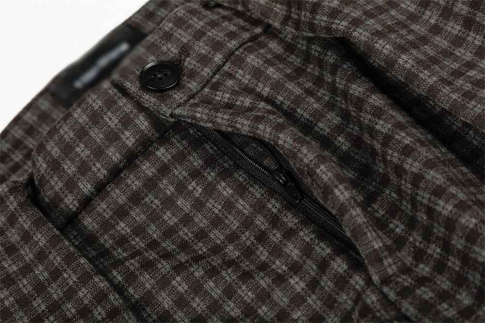 Trendy Old Money Style Plaid Wide Leg Pants
