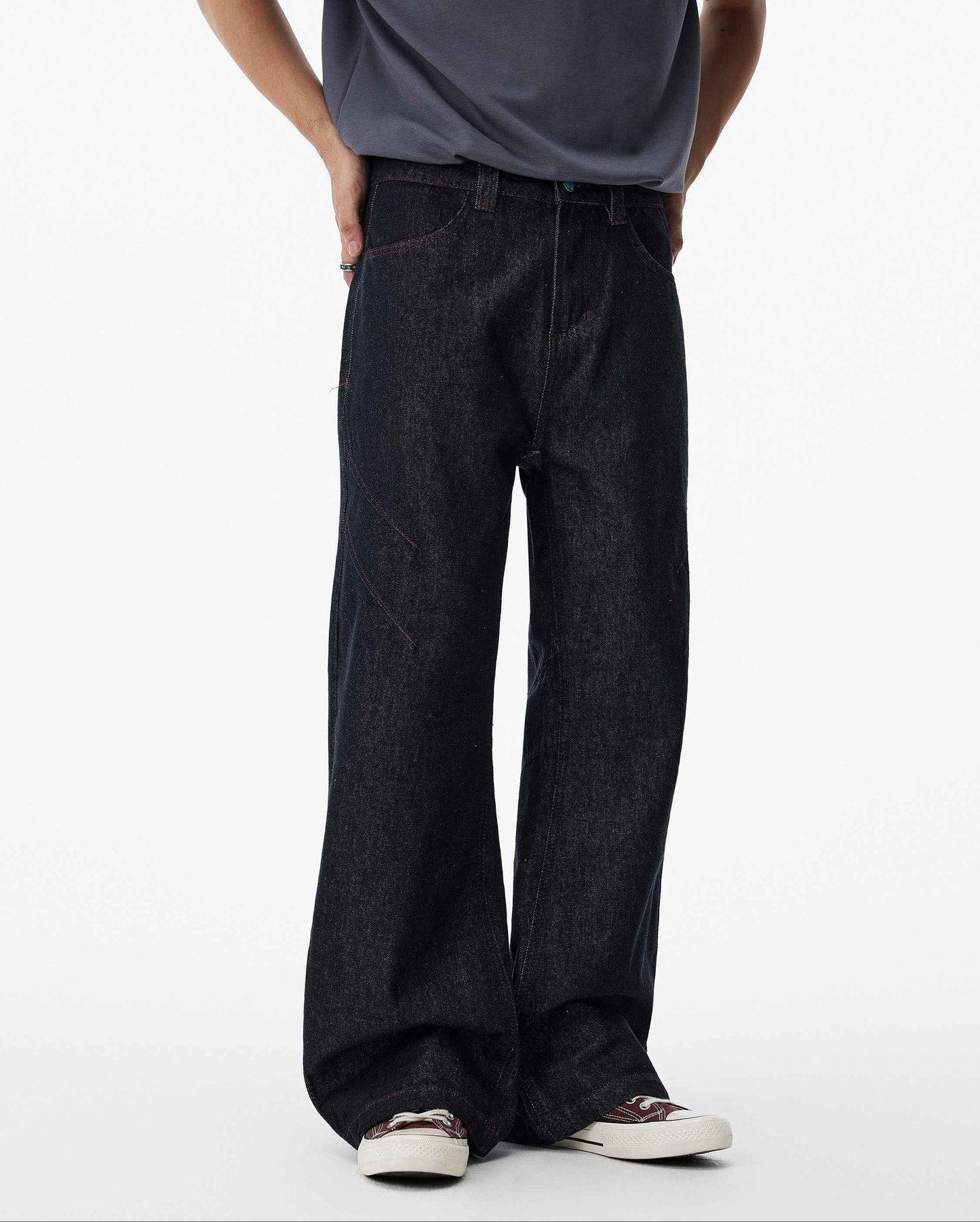 American Style Red Line Boyfriend Jeans