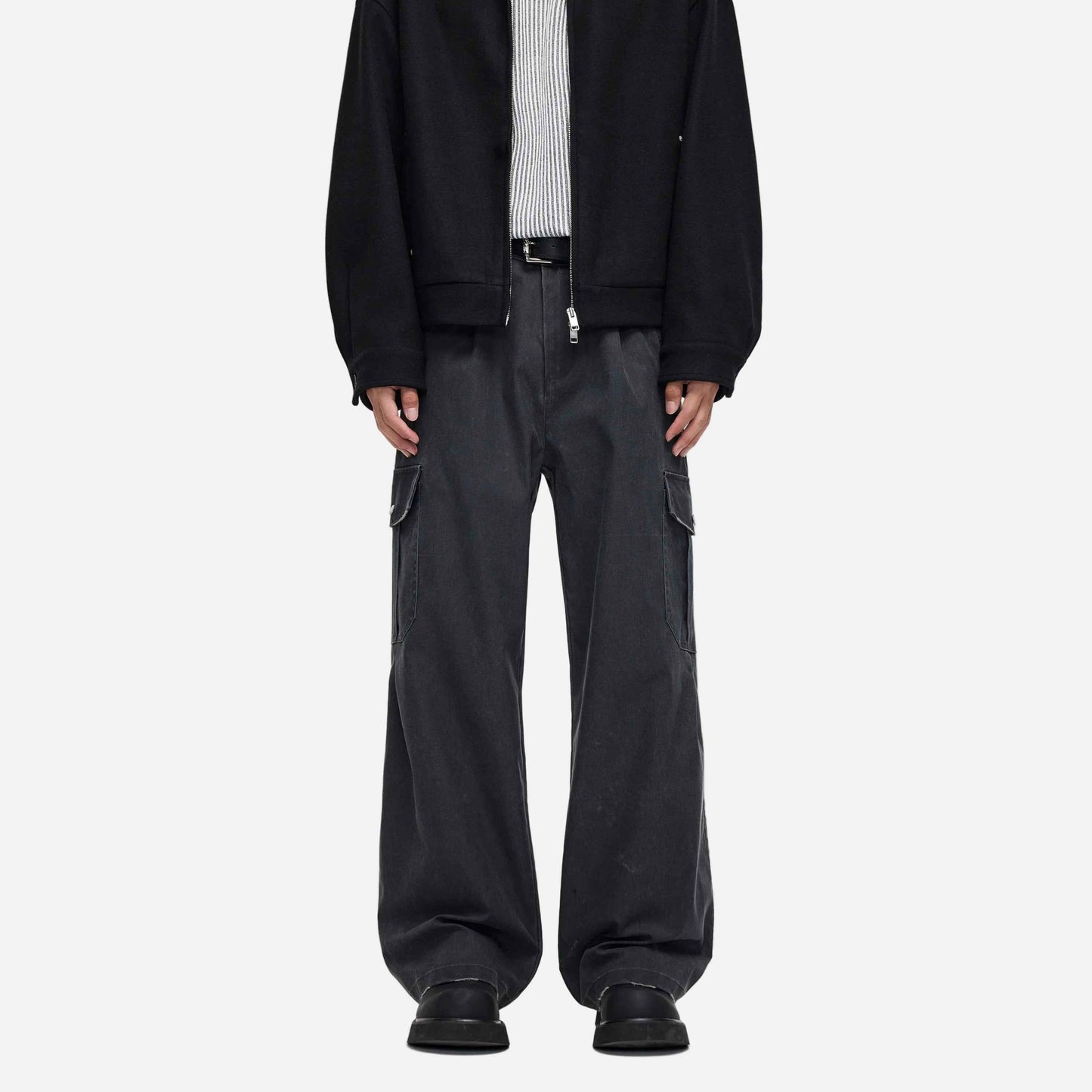Y2K Retro Deconstructed Workwear Cargo Pants