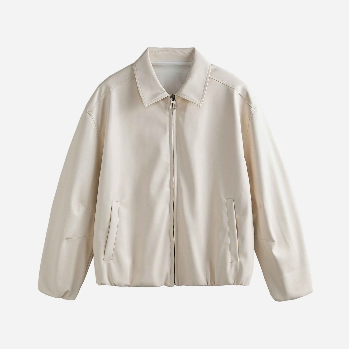 Streetwear American Style Hip Hop Lapel PU Leather
