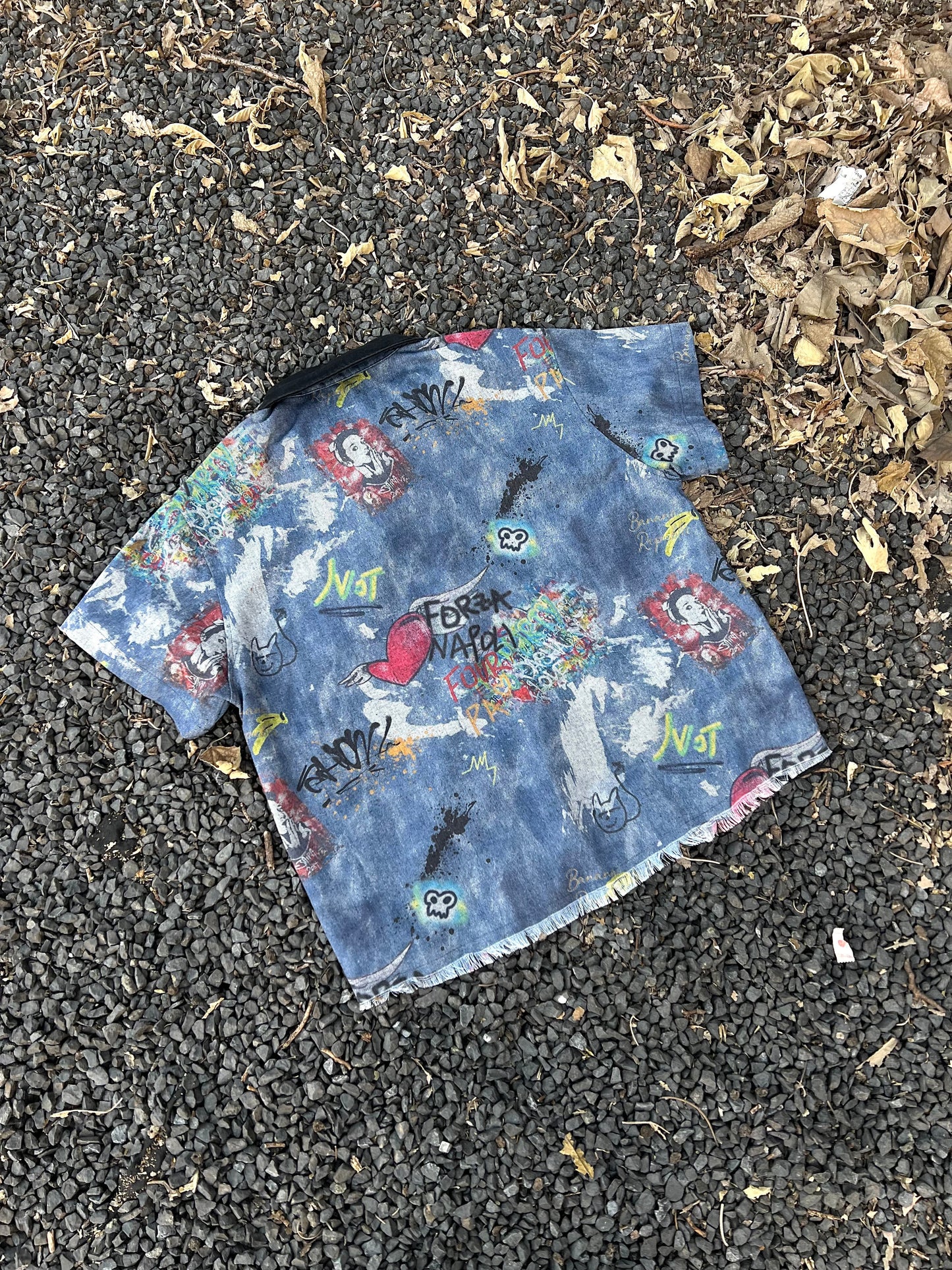 Vintage Graffiti | Denim Shirt - Luxuryurbanwear