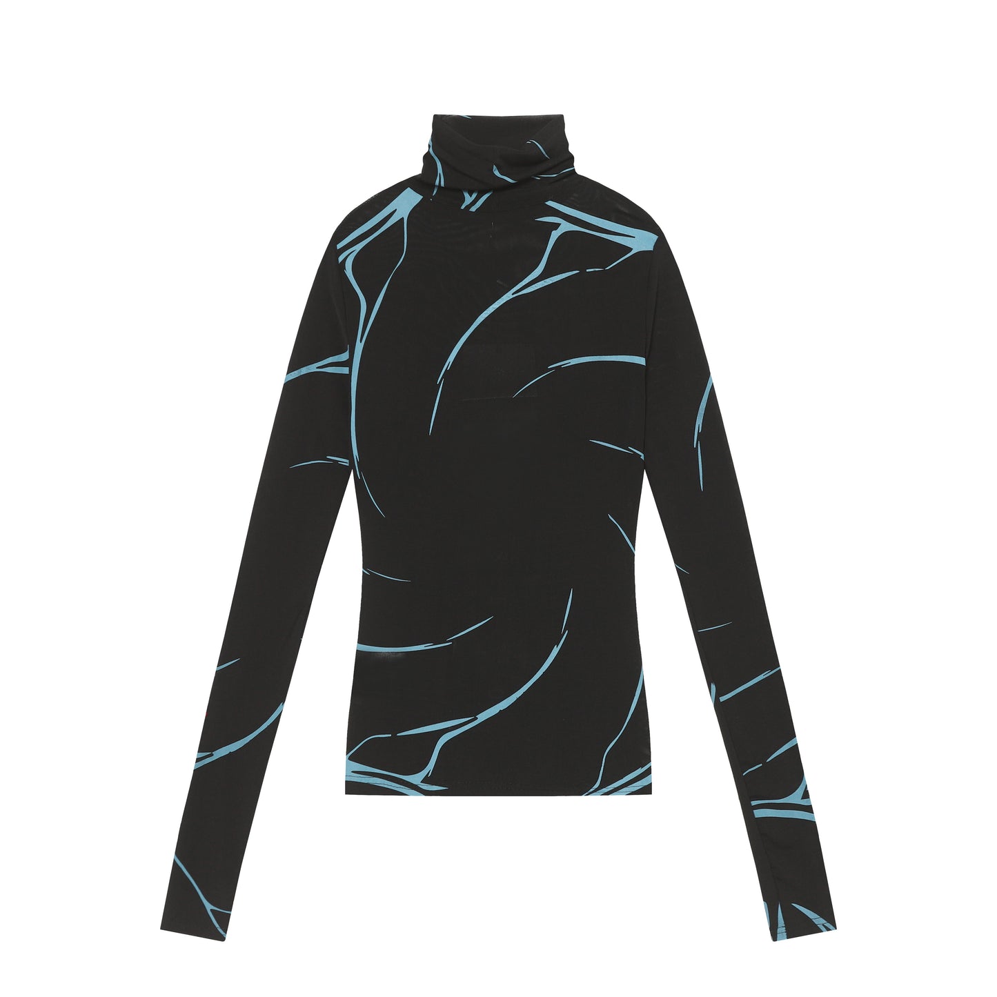 Abstract Line Graphic | Turtleneck Sweatshirt - Luxuryurbanwear