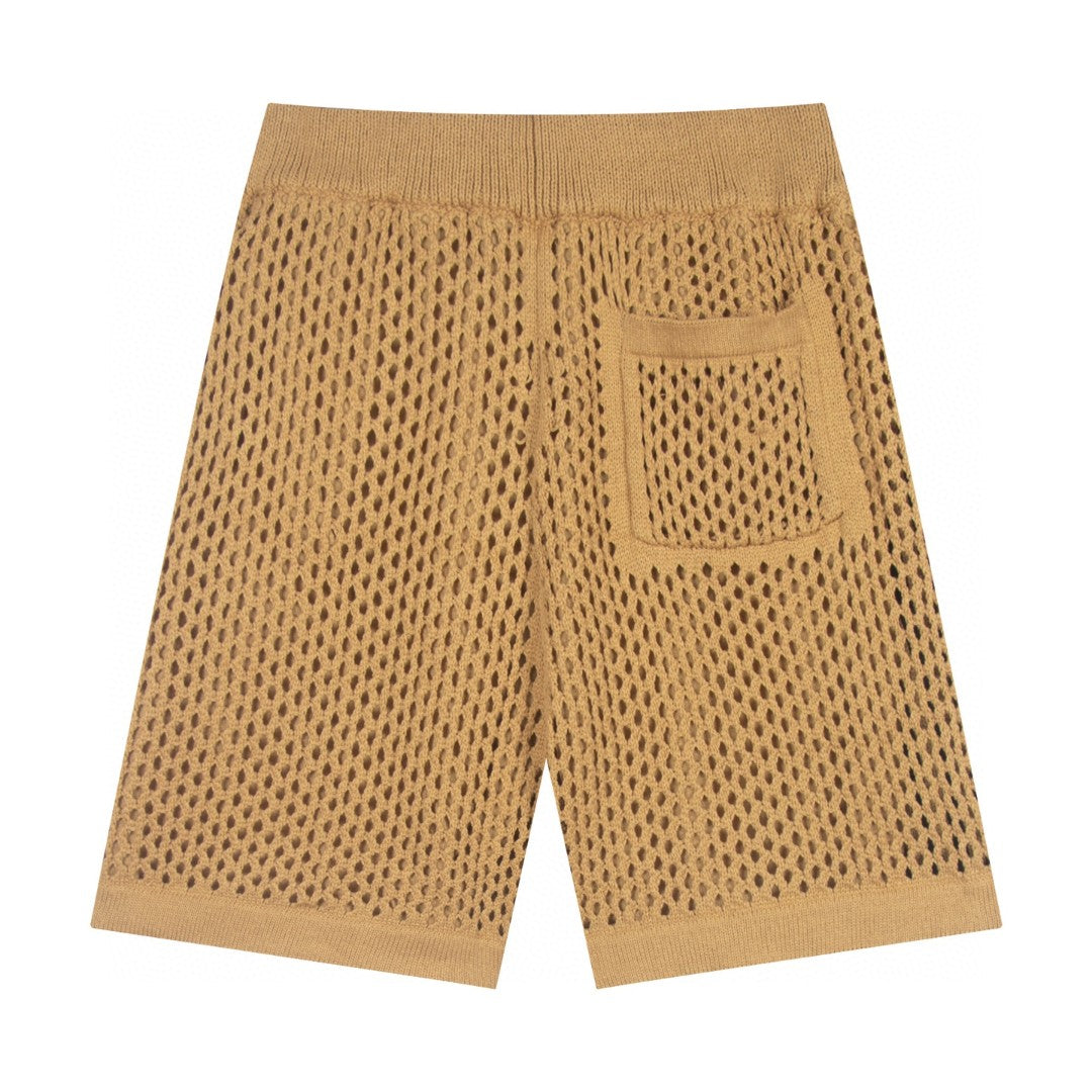 Mesh Stripe Knit | Baggy Shorts - Luxuryurbanwear