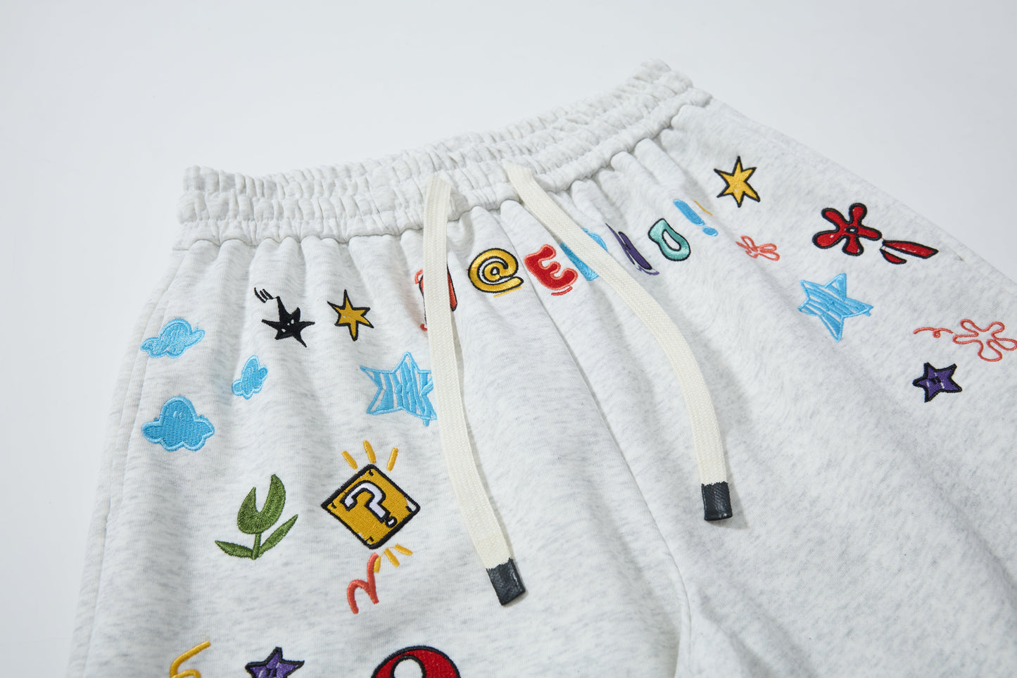Cartoon Patch Decor | Loose Sweatpants - Luxuryurbanwear