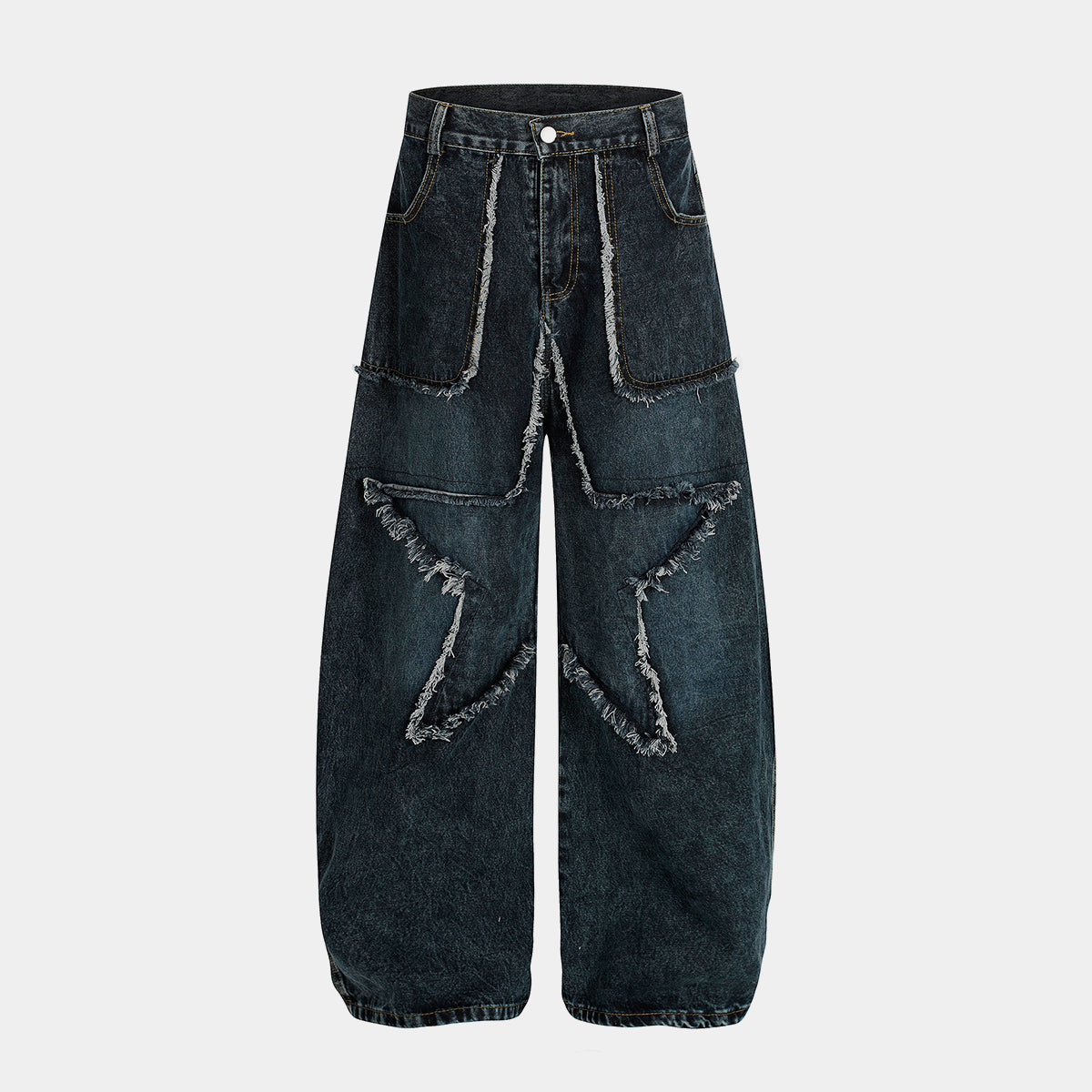 Star Patch Destroyed | Baggy Jeans - Luxuryurbanwear