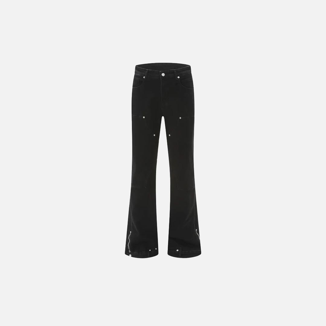 Retro Loose Fit Distressed Denim Straight Leg Jeans - Luxuryurbanwear