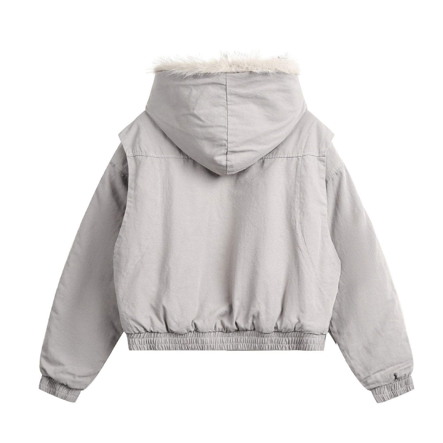 Spliced Fur | Hooded Quilted Jacket - Luxuryurbanwear